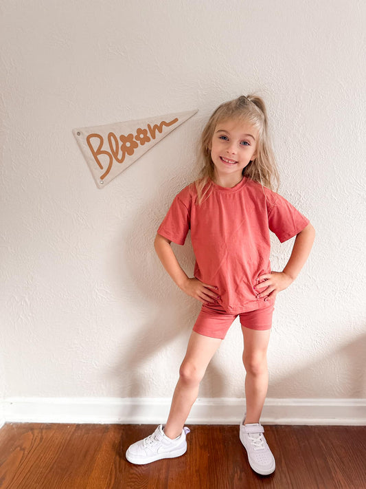 Bamboo Tee & Bike Shorts - sold as separates